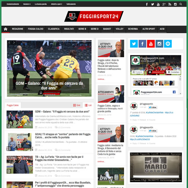 creazione portali e riviste sportive, giornali online