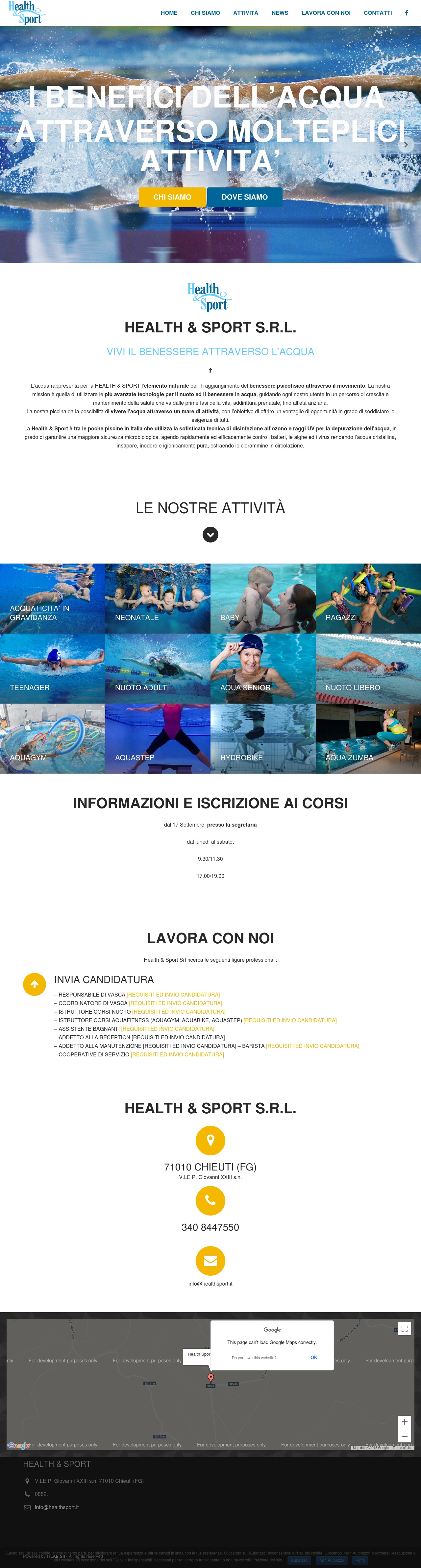 creazione sito web piscina